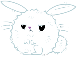 Size: 9300x7000 | Tagged: safe, artist:tardifice, derpibooru import, angel bunny, rabbit, castle sweet castle, absurd resolution, annoyed, fluffy, fluffy angel, simple background, solo, transparent background