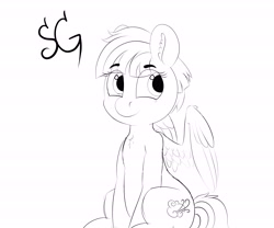 Size: 6000x5000 | Tagged: safe, artist:sunlightgryphon, derpibooru exclusive, derpibooru import, windy whistles, pegasus, pony, absurd resolution, monochrome