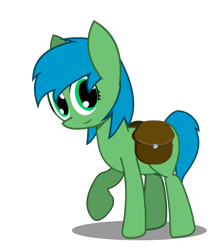 Size: 1300x1517 | Tagged: safe, artist:darksoma, derpibooru import, oc, oc:adamina, earth pony, pony, custom flash puppet, cute, flash puppet, happy, lined, original character do not steal, pose, project world, raised hoof, saddle bag, simple background, smiling, solo, transparent background, world
