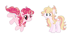 Size: 2400x1200 | Tagged: safe, artist:arxielle, derpibooru import, oc, oc only, oc:angelcake delight, oc:bubblegum paradise, earth pony, pegasus, pony, base used, female, magical lesbian spawn, mare, offspring, parent:oc:cupid heart, parent:pinkie pie, parents:canon x oc, simple background, sisters, starry eyes, transparent background, wingding eyes