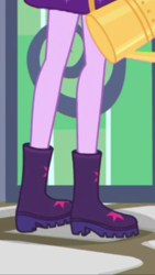 Size: 1242x2208 | Tagged: safe, derpibooru import, screencap, sci-twi, twilight sparkle, better together, equestria girls, my little shop of horrors, boots, cropped, legs, pictures of legs, shoes, watering can