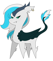 Size: 1024x1179 | Tagged: safe, artist:t57-dum1, derpibooru import, oc, oc:delia stormblade, oc:dum1, original species, pony, edolon, pointy ponies, simple background, transparent background