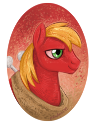 Size: 500x650 | Tagged: safe, artist:reviro, derpibooru import, big macintosh, earth pony, pony, bust, male, solo, stallion