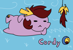 Size: 1760x1200 | Tagged: safe, artist:stec-corduroyroad, derpibooru import, oc, oc:corduroy road, cordy, cute, cutie mark, male, sd, solo, stallion, tail