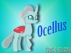 Size: 2159x1624 | Tagged: safe, artist:cyber-murph, derpibooru import, ocellus, changedling, changeling, school daze, season 8, spoiler:s08, cute, diaocelles, signature