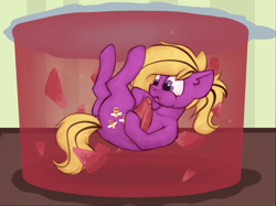 Size: 2029x1516 | Tagged: safe, artist:marsminer, derpibooru import, oc, oc only, pony, female, jello, solo