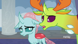 Size: 1920x1080 | Tagged: safe, derpibooru import, screencap, ocellus, thorax, changedling, changeling, school daze, cute, diaocelles, discovery family logo, duo, eye contact, female, floppy ears, frown, king thorax, lidded eyes, looking at each other, male, sad, sadorable, talking, tongue out