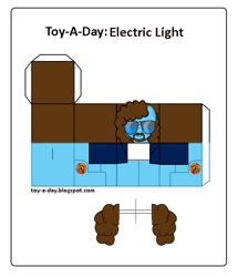 Size: 600x699 | Tagged: safe, artist:grapefruitface1, derpibooru import, oc, oc:electric light, pony, arts and crafts, craft, electric light orchestra, jeff lynne, papercraft, ponified, toy a day