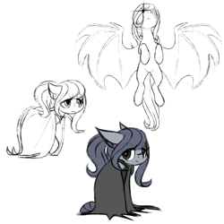 Size: 1024x1024 | Tagged: safe, artist:kellythedrawinguni, derpibooru import, bat pony, pony, female, little witch academia, mare, ponified, solo, sucy manbavaran