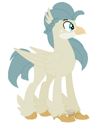 Size: 501x642 | Tagged: safe, artist:moonlightdisney5, derpibooru import, oc, oc only, oc:winston, classical hippogriff, hippogriff, braid, feathered fetlocks, simple background, solo, transparent background