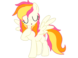 Size: 2732x2048 | Tagged: safe, artist:prismaticstars, derpibooru import, oc, oc:sunkist, pegasus, pony, :o, female, high res, mare, open mouth, simple background, solo, transparent background, vector