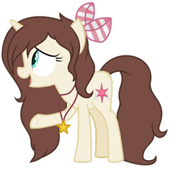 Size: 1024x1026 | Tagged: safe, artist:cindydreamlight, derpibooru import, oc, oc only, oc:annabelle, pony, unicorn, bow, female, filly, hair bow, simple background, solo, teenager, transparent background