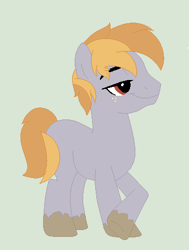 Size: 359x475 | Tagged: safe, artist:dipandcastieladopts, derpibooru import, oc, oc only, earth pony, pony, adoptable, base used, freckles, green background, magical gay spawn, male, offspring, parent:big macintosh, parent:bulk biceps, parents:bulkmac, simple background, solo, stallion