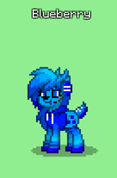 Size: 408x619 | Tagged: safe, artist:razhunter, derpibooru import, oc, oc:blueberry, deer, pony, cutie mark, headphones, pony town