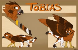 Size: 4753x3079 | Tagged: safe, artist:aseethe, derpibooru import, oc, oc only, oc:tobias, griffon, commission, male, reference sheet, solo