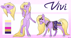 Size: 2187x1189 | Tagged: safe, artist:aseethe, derpibooru import, oc, oc only, oc:vivi, anthro, saddle arabian, unguligrade anthro, anthro oc, commission, female, mare, reference sheet, solo