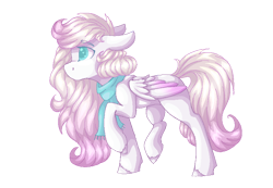 Size: 800x552 | Tagged: safe, artist:person8149, derpibooru import, oc, oc only, oc:infinity, pegasus, pony, clothes, female, folded wings, mare, profile, raised hoof, raised leg, scarf, simple background, solo, transparent background, wings