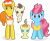 Size: 5212x4275 | Tagged: safe, artist:punzil504, derpibooru import, carrot cake, cup cake, pound cake, pumpkin cake, earth pony, pegasus, pony, unicorn, absurd resolution, apron, baby, baby pony, bow, bowtie, clothes, colt, family, female, filly, foal, hair bow, looking at you, male, simple background, transparent background, vector