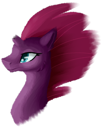 Size: 2875x3613 | Tagged: safe, artist:stormer, derpibooru import, tempest shadow, unicorn, my little pony: the movie, broken horn, bust, simple background, transparent background