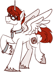 Size: 825x1119 | Tagged: safe, artist:binkyt11, derpibooru import, alicorn, pony, male, my little pony: gaming is magic, necktie, nintendo, ponified, simple background, solo, spread wings, stallion, transparent background, unshorn fetlocks, watch, wings