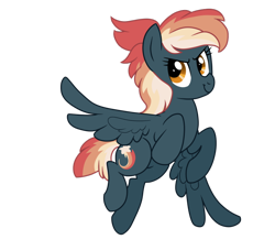 Size: 1024x931 | Tagged: safe, artist:guzzlord, derpibooru import, oc, oc only, oc:wonderstruck, pegasus, pony, female, flying, mare, next generation, offspring, parent:rainbow dash, parent:thunderlane, parents:thunderdash, simple background, solo, transparent background