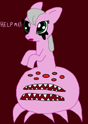 Size: 789x1112 | Tagged: safe, derpibooru import, oc, oc only, earth pony, pony, spider, makeup, monster, running makeup, what has science done