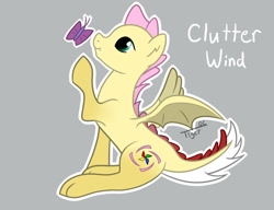 Size: 1024x788 | Tagged: safe, artist:tigerdc, derpibooru import, oc, oc:clutter wind, hybrid, interspecies offspring, offspring, parent:discord, parent:fluttershy, parents:discoshy, solo