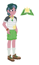 Size: 420x688 | Tagged: safe, artist:restlessbard, derpibooru import, oc, oc:shining oak, equestria girls, offspring, parent:timber spruce, parent:twilight sparkle, parents:timbertwi, solo