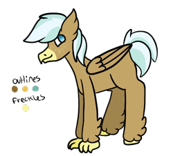 Size: 556x502 | Tagged: safe, artist:ur4niumpineapple, derpibooru import, oc, oc only, oc:hickory bark, classical hippogriff, hippogriff, my little pony: the movie, interspecies offspring, offspring, parent:princess skystar, parent:trenderhoof, parents:trenderstar, randomverse, simple background, solo, transparent background