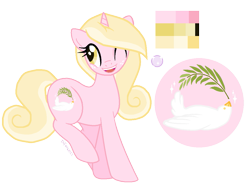 Size: 1085x819 | Tagged: safe, artist:zafara1222, derpibooru import, oc, oc only, oc:harmonia aura, unicorn, base used, female, mare, offspring, one eye closed, parent:princess cadance, parent:shining armor, parents:shiningcadance, reference sheet, simple background, solo, transparent background, wink