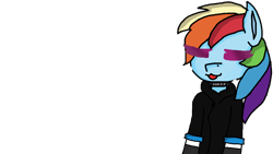 Size: 1494x840 | Tagged: safe, artist:rosewolfytpaws, derpibooru import, rainbow dash, anthro, collar, female, simple background, solo, tongue out, transparent background