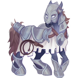 Size: 670x670 | Tagged: safe, artist:sitaart, derpibooru import, oc, oc only, oc:kaolin, changeling, earth pony, pony, armor, brown hair, brown mane, cleric, dungeons and dragons, fantasy class, grey fur, male, pathfinder, pen and paper rpg, ponyfinder, priest, rpg, simple background, solo, stallion, transparent background, weapon, whip