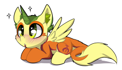 Size: 3105x1788 | Tagged: safe, artist:rileyisherehide, derpibooru import, oc, oc only, oc:non toxic, alicorn, monster pony, original species, tatzlpony, chibi, heart eyes, male, silly, simple background, solo, transparent background, wingding eyes