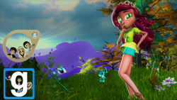 Size: 3840x2160 | Tagged: safe, artist:empireoftime777, artist:timetimeout, gloriosa daisy, equestria girls, legend of everfree, 3d, download at source, downloadable, forest, gmod, source filmmaker