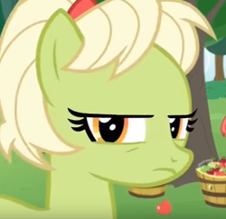 Size: 441x428 | Tagged: safe, screencap, granny smith, earth pony, pony, the perfect pear, adorasmith, cropped, cute, madorable, solo, young granny smith