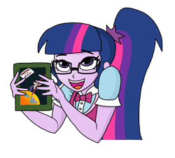 Size: 1060x960 | Tagged: safe, artist:iyoungsavage, sci-twi, twilight sparkle, equestria girls, book, simple background, solo, transparent background