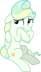 Size: 4374x7584 | Tagged: safe, artist:illumnious, vapor trail, pegasus, pony, top bolt, absurd resolution, female, mare, simple background, sitting, solo, transparent background, vector