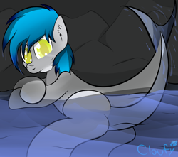 Size: 2600x2300 | Tagged: safe, artist:cloufy, oc, oc only, original species, shark pony, solo, water