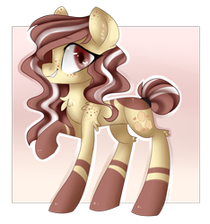 Size: 2319x2473 | Tagged: safe, artist:appleychu, oc, oc only, oc:misty bee, earth pony, pony, art trade, female, looking at you, mare, simple background, solo