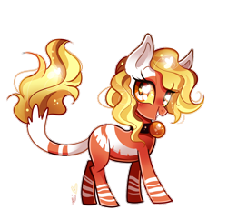 Size: 1000x969 | Tagged: safe, artist:ipun, oc, oc only, oc:sery, original species, pony, blushing, female, heart eyes, leonine tail, mare, simple background, solo, transparent background, wingding eyes