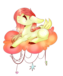Size: 1024x1234 | Tagged: safe, artist:glitterskies2808, oc, oc only, pony, cloud, female, mare, prone, simple background, solo, transparent background