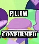 Size: 133x151 | Tagged: safe, edit, edited screencap, screencap, pony, celestial advice, caption, confirmed, forced meme, meme, pillow