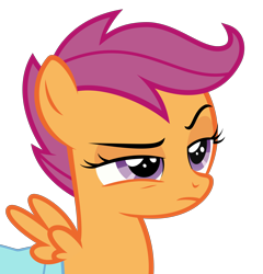 Size: 3000x3125 | Tagged: safe, artist:sollace, scootaloo, pony, parental glideance, .svg available, female, filly, simple background, solo, transparent background, unconvinced scootaloo, vector