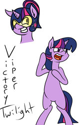 Size: 800x1200 | Tagged: safe, artist:bennimarru, twilight sparkle, gradius, helmet, solo, victory viper twilight