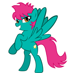 Size: 5862x5893 | Tagged: safe, artist:aborrozakale, oc, oc only, oc:witty, pegasus, pony, absurd resolution, female, mare, rearing, simple background, solo, transparent background, vector