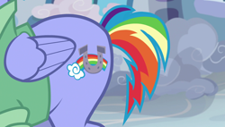 Size: 1920x1090 | Tagged: safe, screencap, bow hothoof, pony, parental glideance, cutie mark, solo