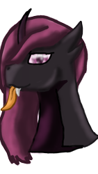 Size: 640x1136 | Tagged: safe, artist:theblankfox, oc, oc only, changeling, pony, unicorn, changeling oc, flareheartmz, hexon, male, simple background, stallion, tongue out, transparent background