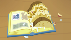 Size: 1920x1090 | Tagged: safe, screencap, pony, parental glideance, food, no pony, pasta and potato sandwich on sourdough, sandwich, scrapbook