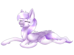 Size: 4128x3096 | Tagged: safe, artist:clarissa0210, oc, oc only, oc:starstorm slumber, pony, absurd resolution, eyes closed, female, lying down, simple background, smiling, solo, transparent background