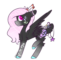 Size: 773x755 | Tagged: safe, artist:glitterskies2808, oc, oc only, oc:galaxy glow, pegasus, pony, colored pupils, female, heart eyes, mare, simple background, solo, transparent background, wingding eyes